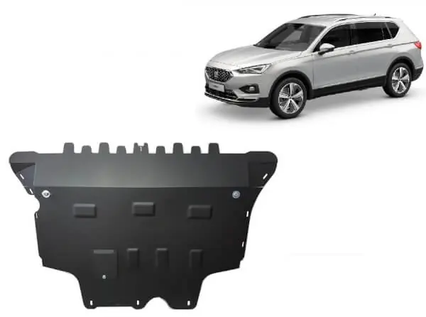 Pohjapanssari Seat Tarraco (2018➟), moottori, vaihdelaatikko, jäähdytin, etupuskuri, terästä 🙂 Osta Nyt