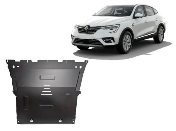Pohjapanssari Renault Arkana (2020➟), moottori, vaihdelaatikko, jäähdytin, terästä 🙂 Ilmainen Palautus