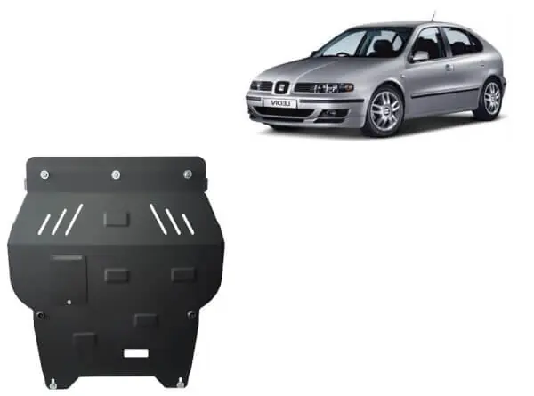 Pohjapanssari Seat Leon (1998-2005), moottori, vaihdelaatikko, jäähdytin, etupuskuri, terästä 🙂 Pakollinen (Must-Have)