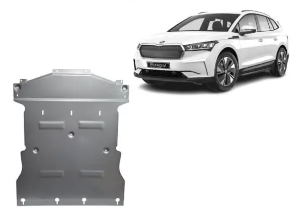 Pohjapanssari Skoda Enyaq (2022➟), moottori, vaihdelaatikko, jäähdytin, alumiinia 🙂 Superhinta