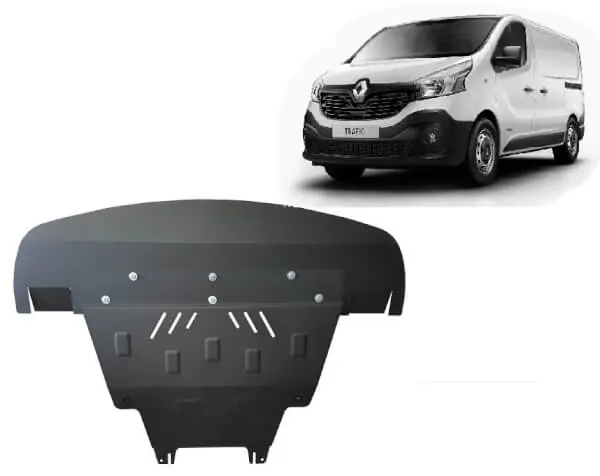 Bestseller Pohjapanssari Renault Trafic (2014-2021), moottori, vaihdelaatikko, jäähdytin, etupuskuri, terästä 🙂