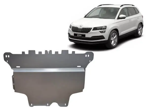 Pohjapanssari Skoda Karoq (2016➟), moottori, vaihdelaatikko, jäähdytin, etupuskuri, alumiinia 🙂 Tilaa Nyt