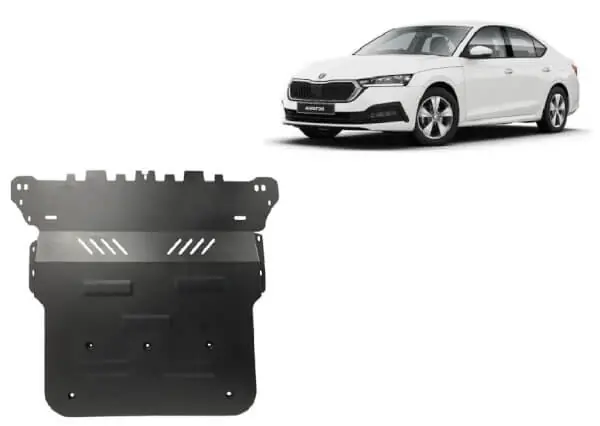 Suosittu Pohjapanssari Skoda Octavia (2019➟), moottori, vaihdelaatikko, jäähdytin, terästä 🙂