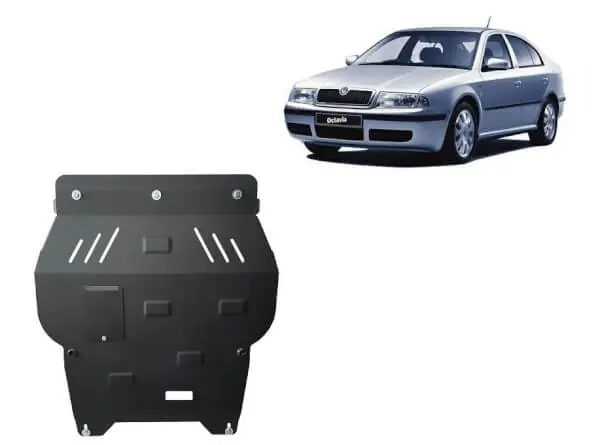Pohjapanssari Skoda Octavia (1998-2010), moottori, vaihdelaatikko, jäähdytin, etupuskuri, terästä 🙂 Edullinen