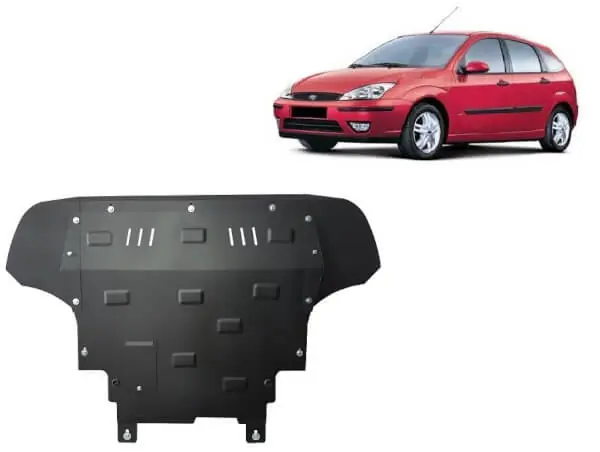 Pakollinen (Must-Have) Pohjapanssari Ford Focus (1998-2004), moottori, vaihdelaatikko, jäähdytin, etupuskuri, terästä 🙂