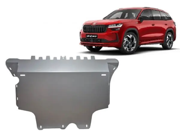 Halpa Pohjapanssari Skoda Kodiaq (2024➟), moottori, vaihdelaatikko, jäähdytin, etupuskuri, alumiinia 🙂