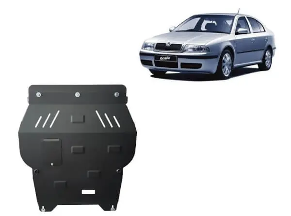 Suoraan Valmistajalta Pohjapanssari Skoda Octavia (1998-2010), moottori, vaihdelaatikko, jäähdytin, etupuskuri, terästä 🙂