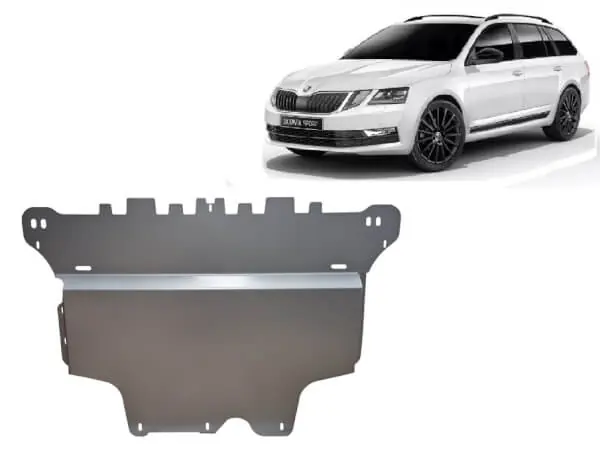 Edullinen Pohjapanssari Skoda Octavia (2012-2020), moottori, vaihdelaatikko, jäähdytin, etupuskuri, alumiinia 🙂