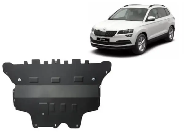 Ilmainen Palautus Pohjapanssari Skoda Karoq automaatti (2016➟), moottori, vaihdelaatikko, jäähdytin, etupuskuri, terästä 🙂