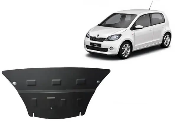 Pohjapanssari Skoda Citigo (2011-2020), moottori, vaihdelaatikko, terästä 🙂 Alkuperäinen