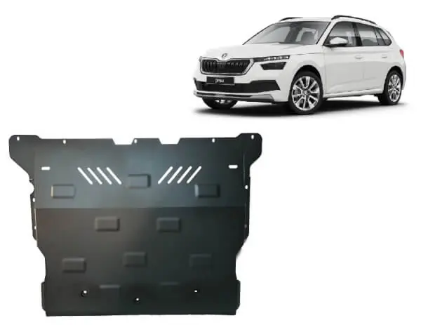 Vain Tänään Pohjapanssari Skoda Kamiq (2017➟), moottori, vaihdelaatikko, jäähdytin, etupuskuri, terästä 🙂