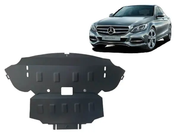 Merkkituote Pohjapanssari Mercedes-Benz C-Sarja (2014-2021), moottori, jäähdytin, etupuskuri, terästä 🙂
