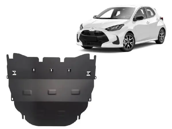 Pohjapanssari Toyota Yaris (2021➟), moottori, vaihdelaatikko, jäähdytin, terästä 🙂 Alkuperäinen