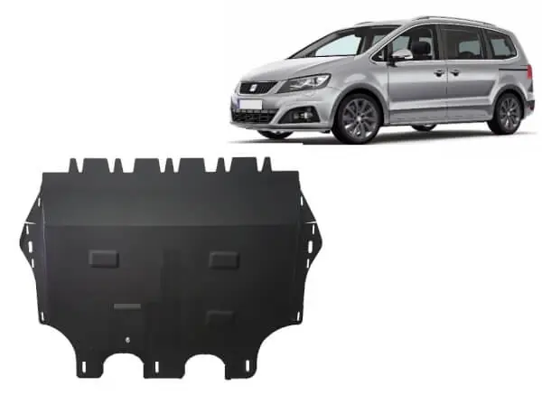 Pohjapanssari Seat Alhambra (2010-2020), moottori, vaihdelaatikko, jäähdytin, etupuskuri, terästä 🙂 Alennettu Hinta