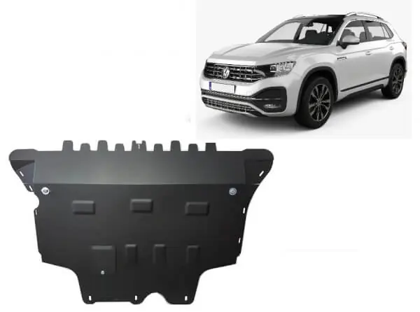 Pohjapanssari Volkswagen Tayron (2018➟), moottori, vaihdelaatikko, jäähdytin, etupuskuri, terästä 🙂 Alkuperäinen