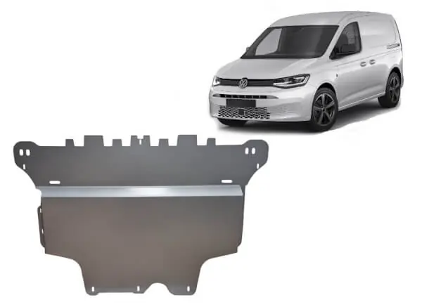 Aito Pohjapanssari Volkswagen Caddy (2020➟), moottori, vaihdelaatikko, jäähdytin, etupuskuri, alumiinia 🙂