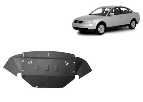 Vain Tänään Pohjapanssari Volkswagen Passat (1997-2000), moottori, jäähdytin, etupuskuri, terästä 🙂
