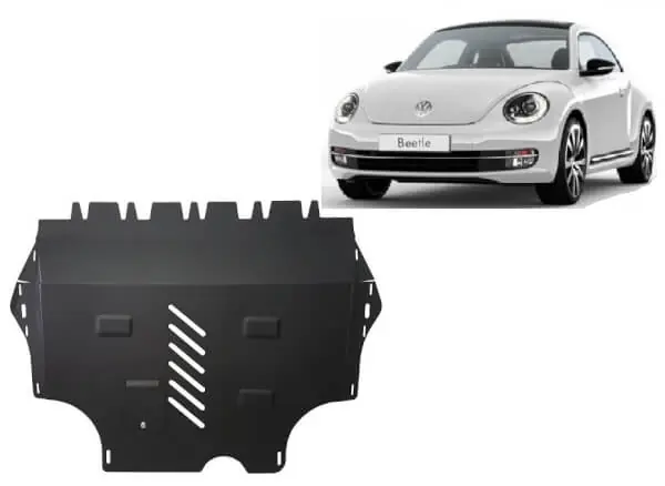 Pohjapanssari Volkswagen New Beetle (2011➟), moottori, vaihdelaatikko, terästä 🙂 Turvallinen Maksu