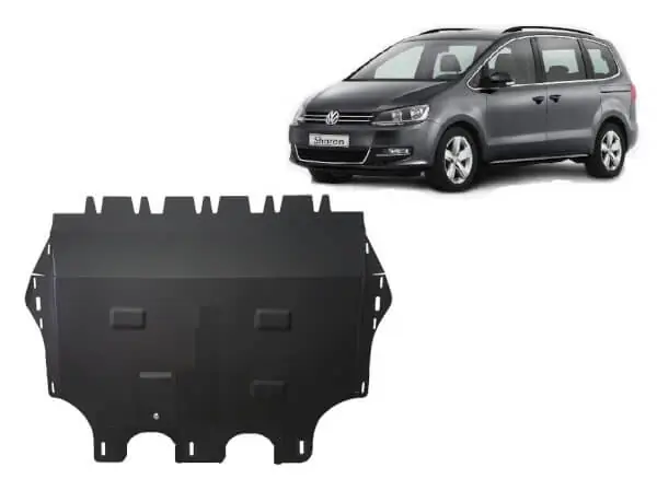 Pohjapanssari Volkswagen Sharan (2010-2022), moottori, vaihdelaatikko, jäähdytin, etupuskuri, terästä 🙂 Alkuperäinen