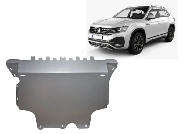 Alkuperäinen Pohjapanssari Volkswagen Tayron (2018➟), moottori, vaihdelaatikko, jäähdytin, etupuskuri, alumiinia 🙂