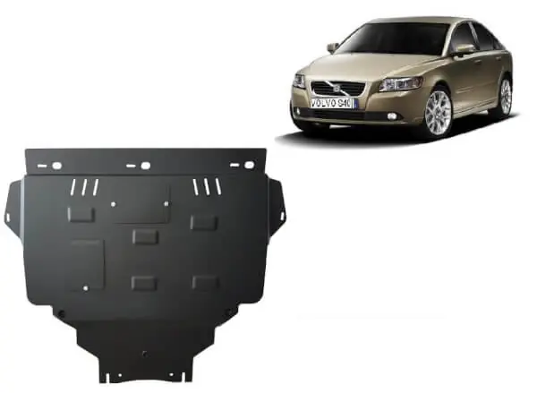 Poisto Pohjapanssari Volvo S40 (2004-2012), moottori, vaihdelaatikko, jäähdytin, terästä 🙂