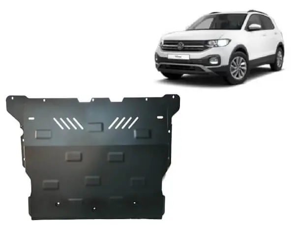Asiakkaiden Suosikki Pohjapanssari Volkswagen T-Cross (2018➟), moottori, vaihdelaatikko, jäähdytin, etupuskuri, terästä 🙂