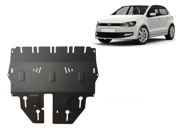 Merkkituote Pohjapanssari Volkswagen Polo (2009-2017), moottori, vaihdelaatikko, jäähdytin, etupuskuri, terästä 🙂