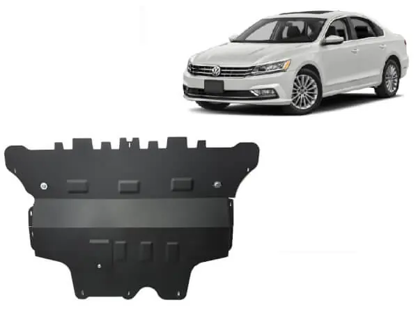 Älä Missaa Pohjapanssari Volkswagen Passat manuaali (2014➟), moottori, vaihdelaatikko, jäähdytin, etupuskuri, terästä 🙂