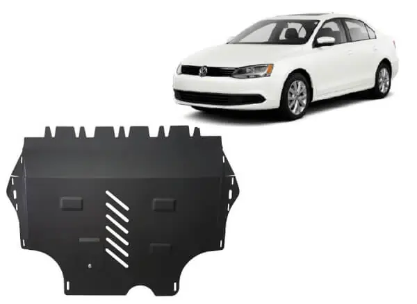 Pohjapanssari Volkswagen Jetta (2011➟), moottori, vaihdelaatikko, terästä 🙂 Uusi Malli
