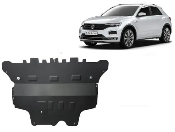 Pohjapanssari Volkswagen T-Roc automaatti (2017➟), moottori, vaihdelaatikko, jäähdytin, etupuskuri, terästä 🙂 Tukkuhinta
