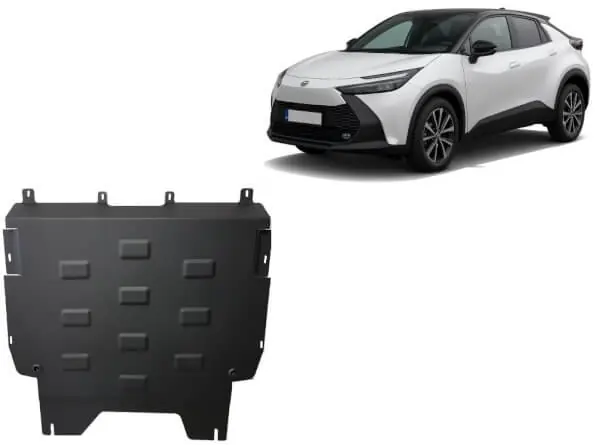Pohjapanssari Toyota C-HR (2023➟), moottori, vaihdelaatikko, jäähdytin, terästä 🙂 Halpa Hinta