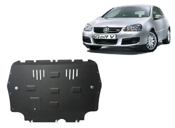 Pohjapanssari Volkswagen Golf (2004-2010), moottori, vaihdelaatikko, jäähdytin, terästä 🙂 Halpa Hinta