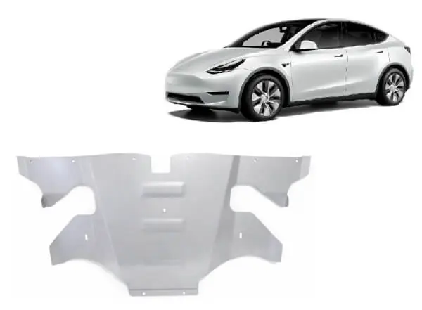 Ilmainen Palautus Pohjapanssari Tesla Model Y (2020-2023), takasähkömoottori, alumiinia 🙂