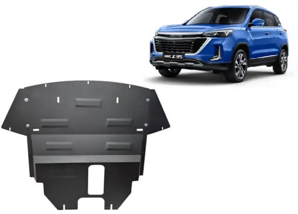 Pohjapanssari Baic X35 (2023➟), moottori, vaihdelaatikko, jäähdytin, etupuskuri, terästä 🙂 Vain Tänään