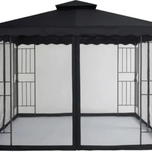 Paviljonki Barcelona musta (3 x 3 m), Mayer Garden 🙂 Aito