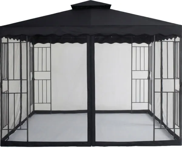 Paviljonki Barcelona musta (3 x 3 m), Mayer Garden 🙂 Aito