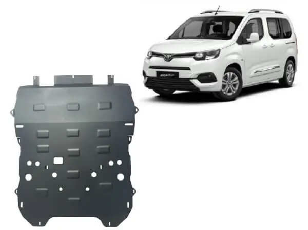 Suosittu Pohjapanssari Toyota Proace (2019➟), moottori, vaihdelaatikko, jäähdytin, etupuskuri, terästä 🙂