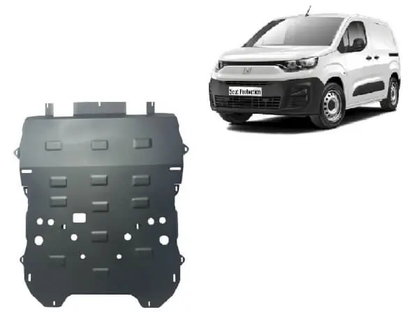 Pohjapanssari Fiat Doblo (2023➟), moottori, vaihdelaatikko, jäähdytin, etupuskuri, terästä 🙂 Korkea Laatu