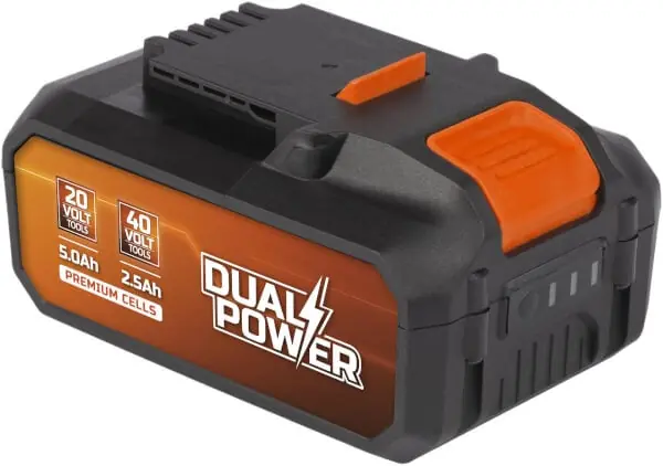Flash-Tarjous Akku 20 / 40 V 2,5 / 5 Ah Dual Power, Powerplus 🙂