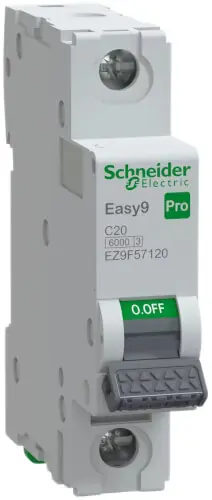 Alennettu Johdonsuojakatkaisija Easy9 MCB 1C20 6 kA, Schneider Electric 🙂