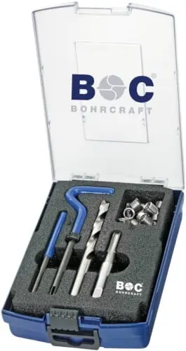 Suosittu Kierteenkorjaussarja M8 x 1,0 hienokierteelle, Bohrcraft đ