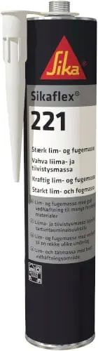 Liimamassa Sikaflex 221, musta 300 ml, Sika 🙂 Osta Verkossa
