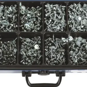 Edullinen Levyruuvilajitelma kuusiolevyruuvit aluslevyllä, sinkitty, Förch 🙂