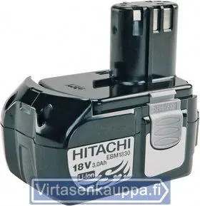 Suoraan Valmistajalta Akku Li-Ion 18 V / 3,0 Ah EBM1830, Hitachi 🙂