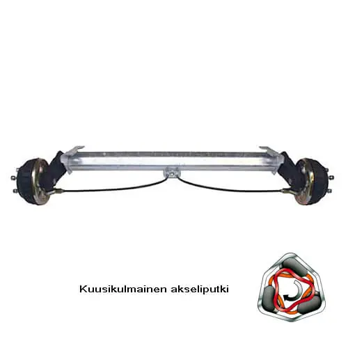 Flash-Tarjous Jarruakseli 1350 kg A1600/2050 (AL-KO B-1200-6 5x112 2051) 🙂