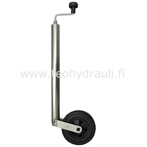 Turvallinen Maksu Nokkapyörä 150 kg, pitkä putki (WW 200x40 ø48 umpikumipyörä) 🙂
