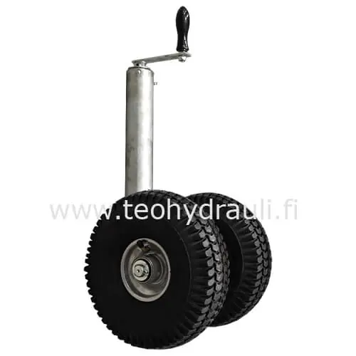 Nokkapyörä 500 kg paripyörä ø60 mm (2x4.00-4 ilmakumi metallivanne) 🙂 Superhinta