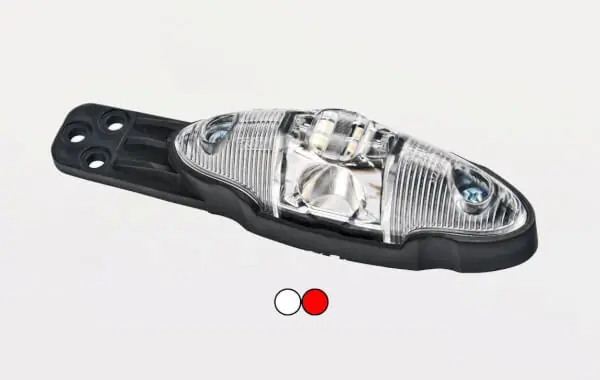 Uutuus Led-äärivalo 12-36 V, puna-valkoinen, kumialustalla 🙂