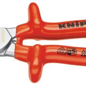 Aito Kaapelileikkurit - VDE muovipinnoite, kaksoisterä, 200 mm, Knipex 🙂