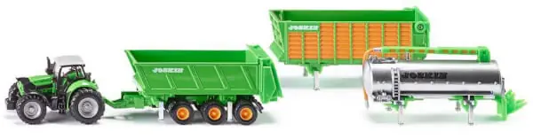 Uusi Kokoelma Pienoismalli Deutz Agrotron X720 Joskin-perävaunuilla 1 87, Siku 🙂